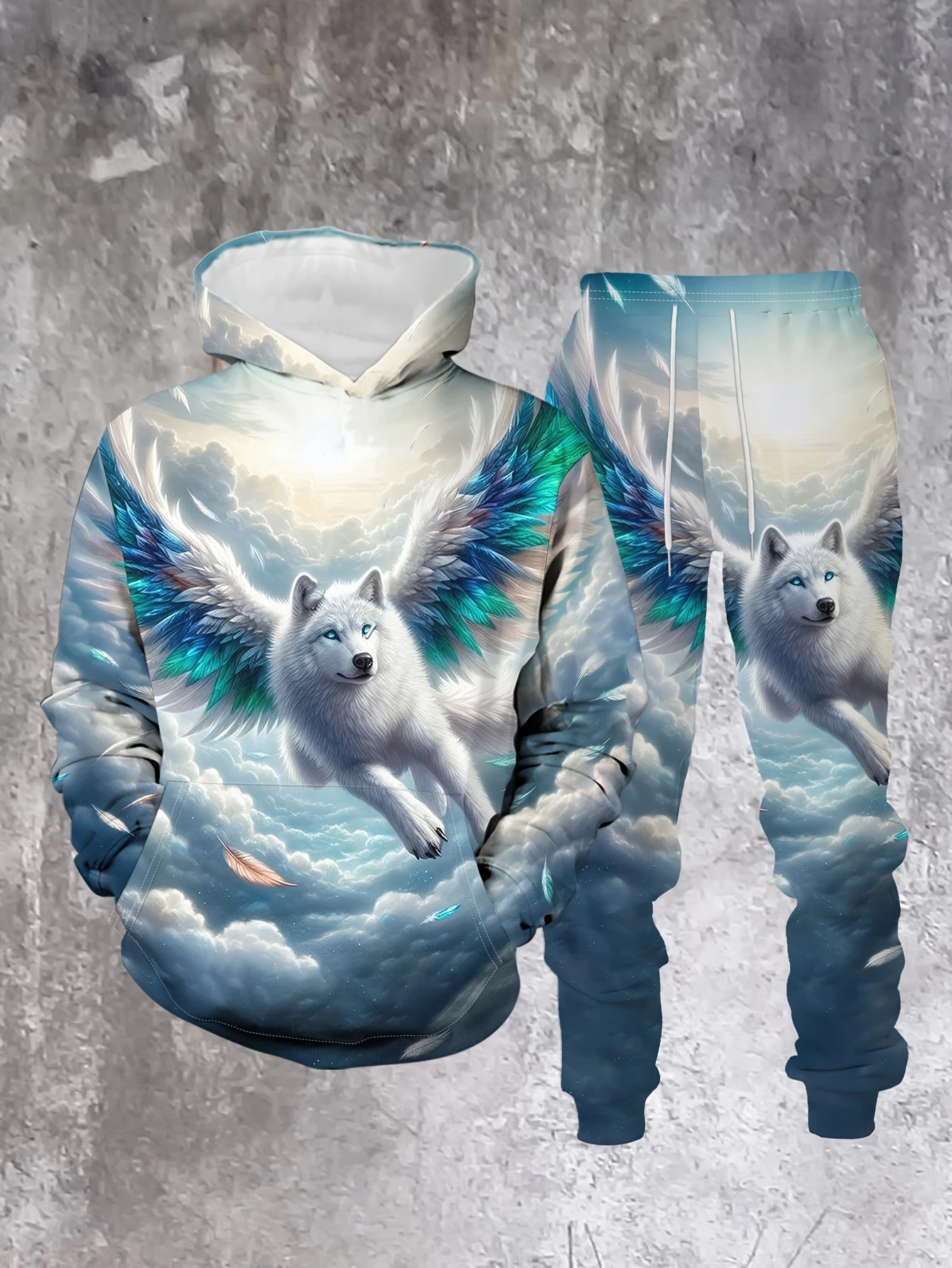 جديد وصول عارضة الشتاء الخريف الكلب نمط 3D مطبوعة هوديي وسراويل مجموعة رياضية 2 قطعة مجموعة ملابس رياضية الرجال الملابس البدلة #2