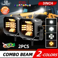 CO LIGHT nuevas luces de trabajo Led de 3 pulgadas blanco amarillo DRL 4x4 barra de luz Led Spot Flood 50000LM para Tractor camión todoterreno SUV 12V 24V