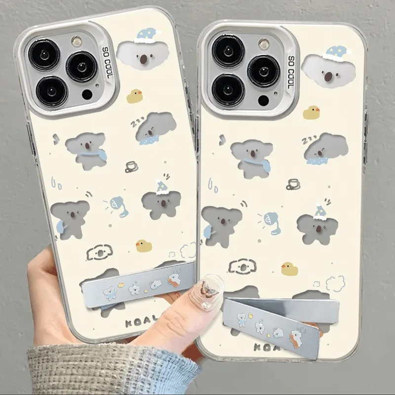 Lucky Koala Phone Case For iPhone 16 15 14 Plus 13 12 11 Pro Max X XR XSMAX Full Cover