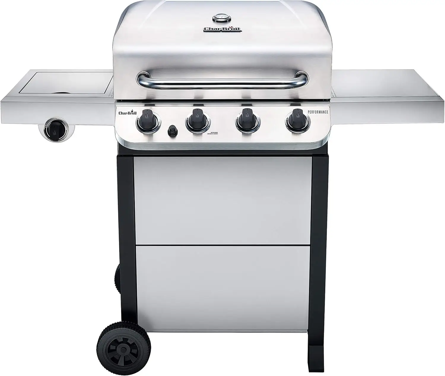 Performance Series Convective 4-Burner with Side Burner Cart Propane Gas Stainless Steel Grill - 463377319