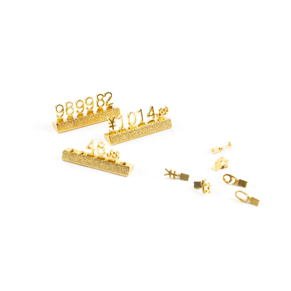 Mini Verstellbare Nummernschilder für Schmuck und Uhren, Einzelhandels-Preisanzeige, Wiederverwendbar, Passend für Dollar, Pfund, Euro, 3D-Zahlen, Preisblöcke – Detail 2