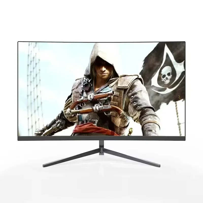 Computer Monitor, High-definition Curved Screen, 165Hz Borderless, OVG+HDM, 175 ° Wide Viewing Angle, 1ms Fast Response