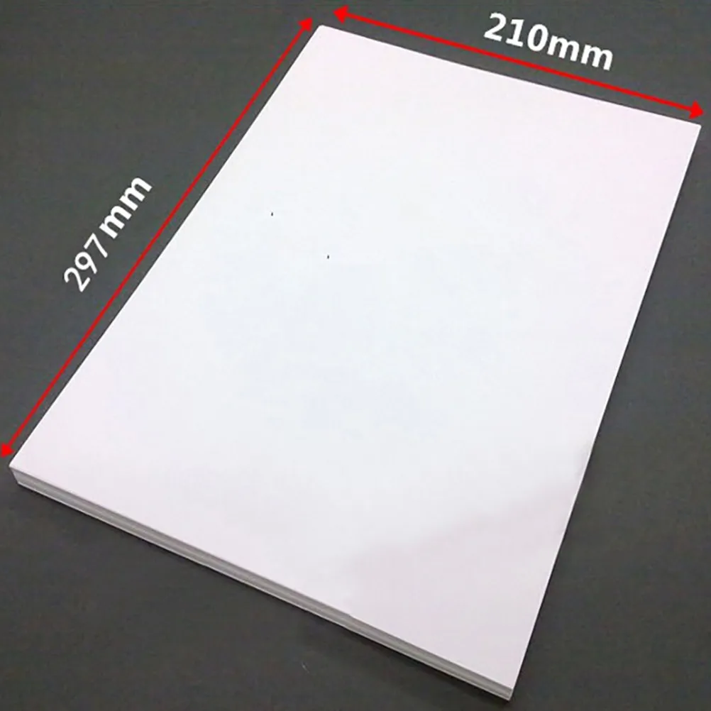 100Pcs A4 Adhesive Laser Printing Paper Label Paper Suitable for Inkjet Copier Printing Home Office School Use White