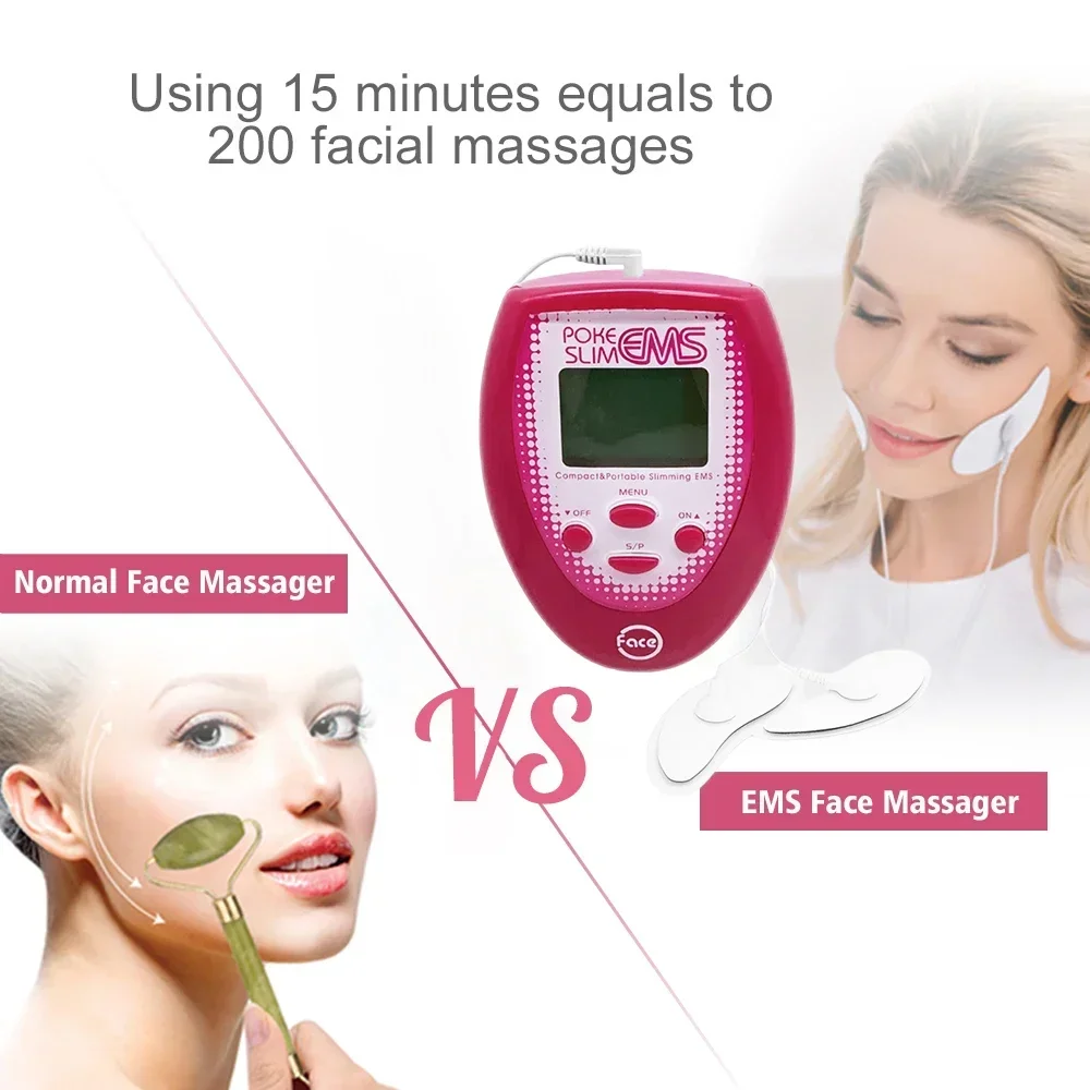 EMS Facial Lifting Massager Face Lift Up Skin Tightening Anti-Wrinkle V-Shaped Pulse Muscle Stimulator Body Slim Beauty Device