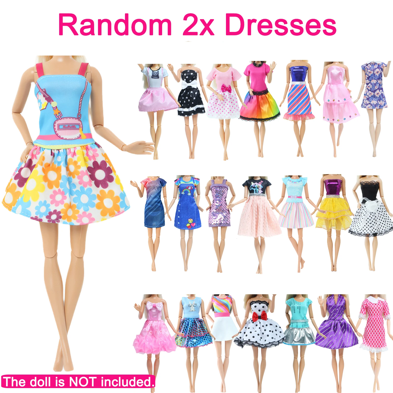 人形の服とアクセサリー、ランダムなプリンセスドレス1個、デイリードレス2個、スーツ2個、水着、靴10個、ハンガー10個、11.5インチ、27個