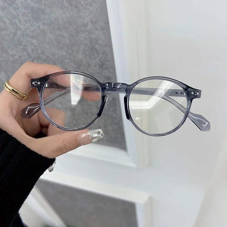 

Retro Round Glasses Women Men Brand Circular Vintage Eyeglasses Frame Male Clear Lens Mirror Outdoor Transparent Lens Gafas