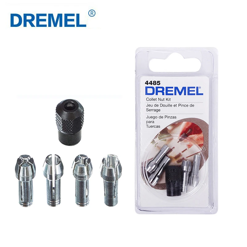 Dremel 4485 5pcs Keyless Chuck Quick Change Collet Nut Set Medium for Grinder Rotary Tool Accessories