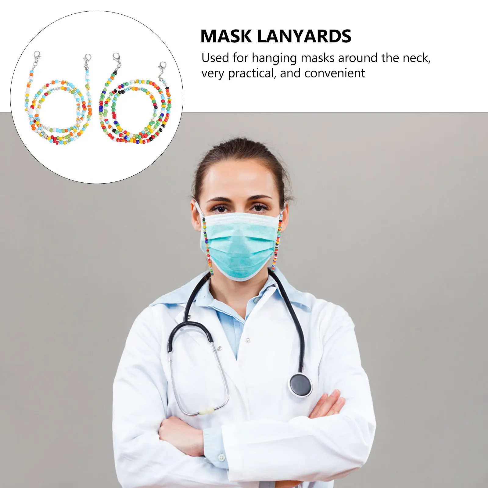 

2 Pcs Mask Anti-lost Lanyard Hanging Chain Accessories Masks Lanyards for Non-slip Glasses Eyeglasses Neck