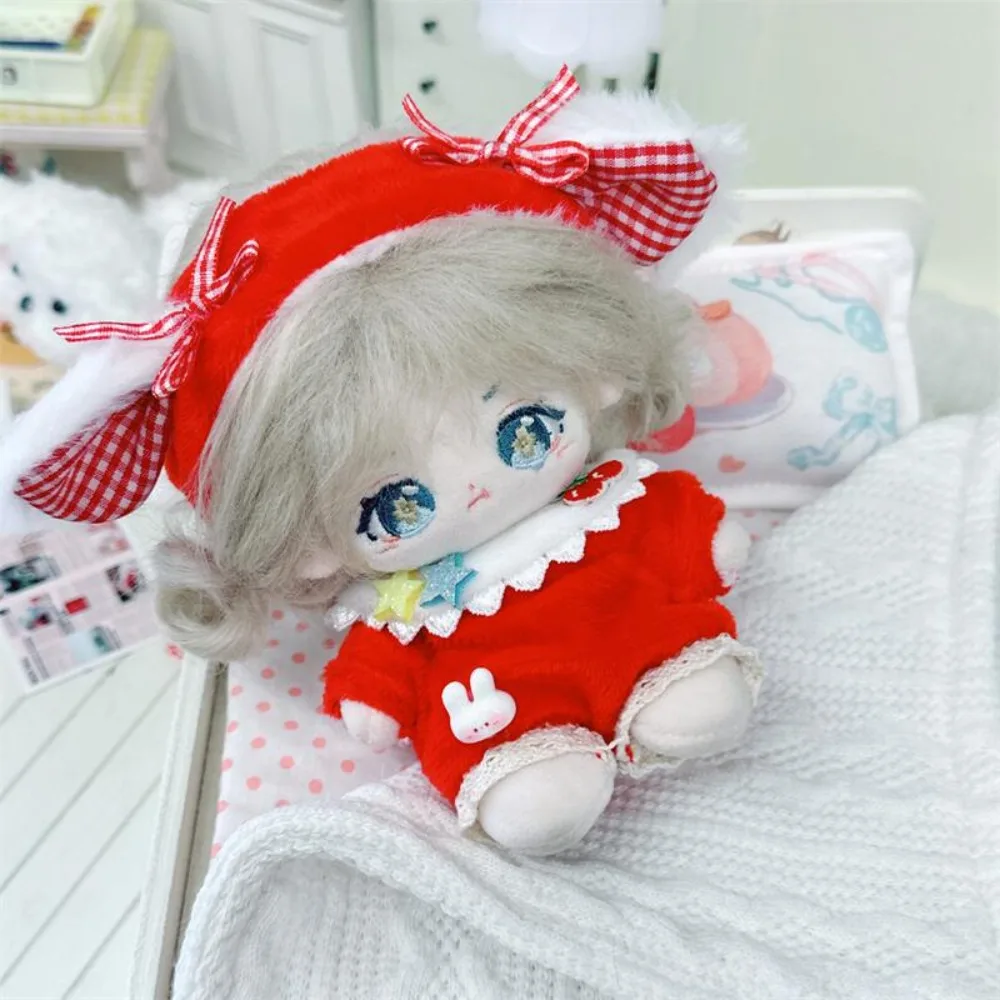 Rabbit Ear 10cm Cotton Doll Jumpsuits Replacement Outfit Crawling Suit Star Doll Clothes Kawaii Dress Up Plush Toy Clothes