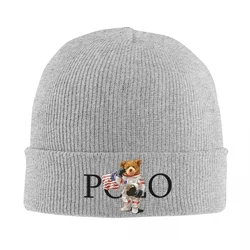 Unisex Knit Beanie Polos Luxury Bear Accessories Warm Knitted Caps Bonnet Knit Hat