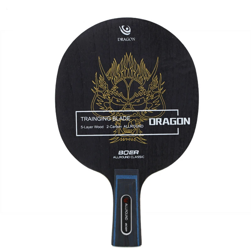

7Ply Table Tennis Blade LION DRAGON 5 Wood 2 Carbon Ping Pong Blade For Training Competition Short Long Handle Base Board