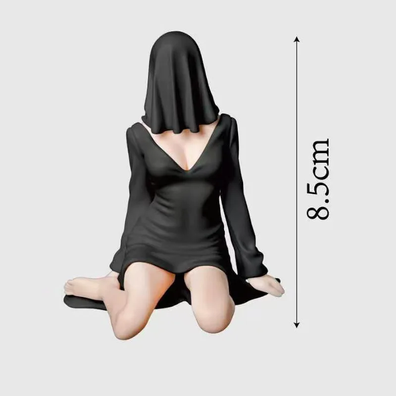 Faceless Veiled Woman Statue Abstract Hooded Female Sculpture Mysterious Faceless Lady Ornament Gothic Halloween Decoration view 5