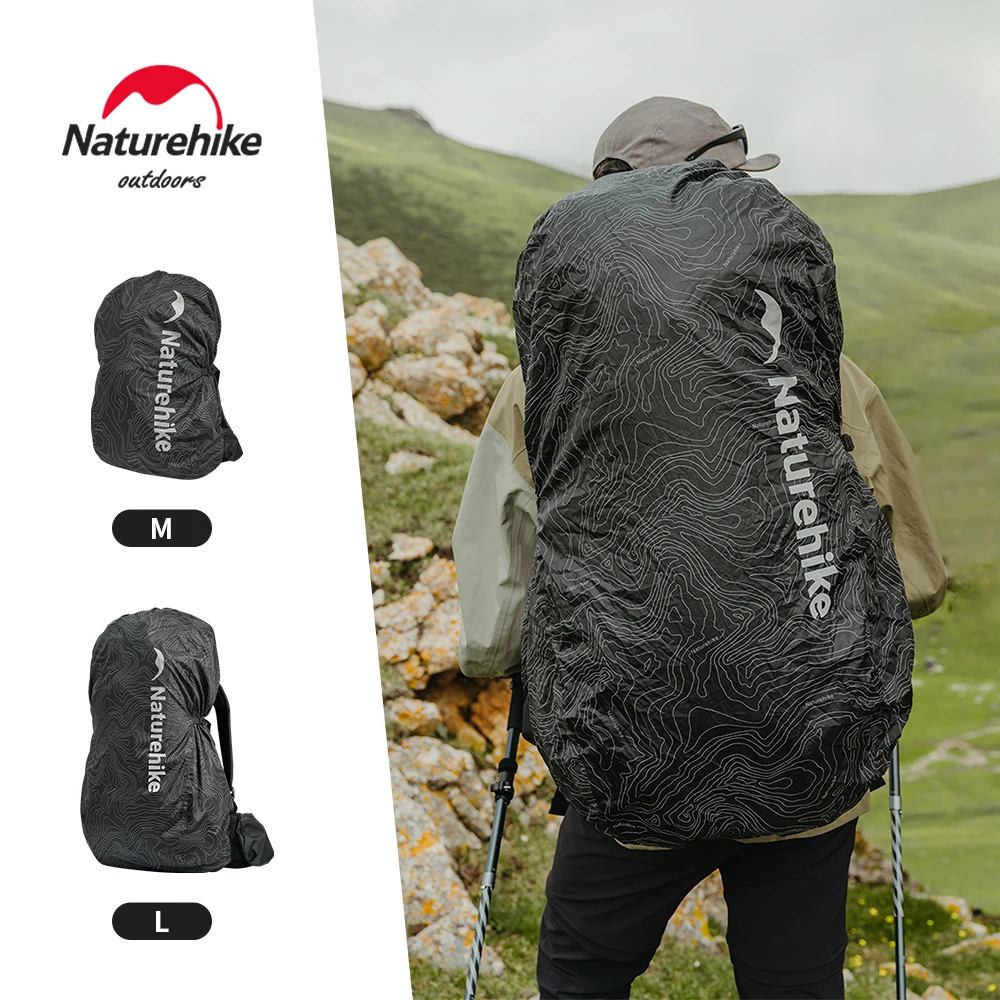 Naturehike 30L-60L Waterproof Reflective  Backpack Rain Cover Outdoor Camping Hiking Climbing Bag Rain Casing CNK2450PJ010