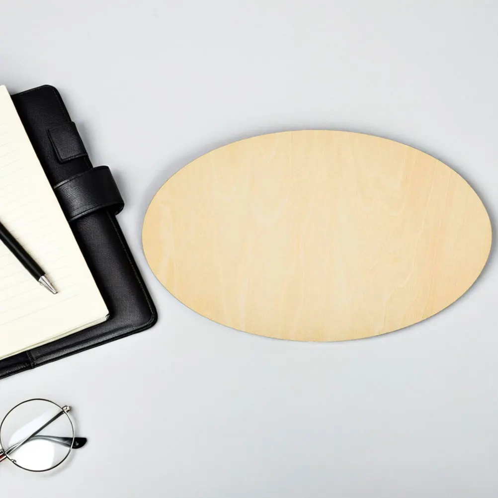 

8 шт. овальные древесные щепы незавершенные деревянные украшения ремесло домашний декор прочный материал DIY живопись универсальное использование