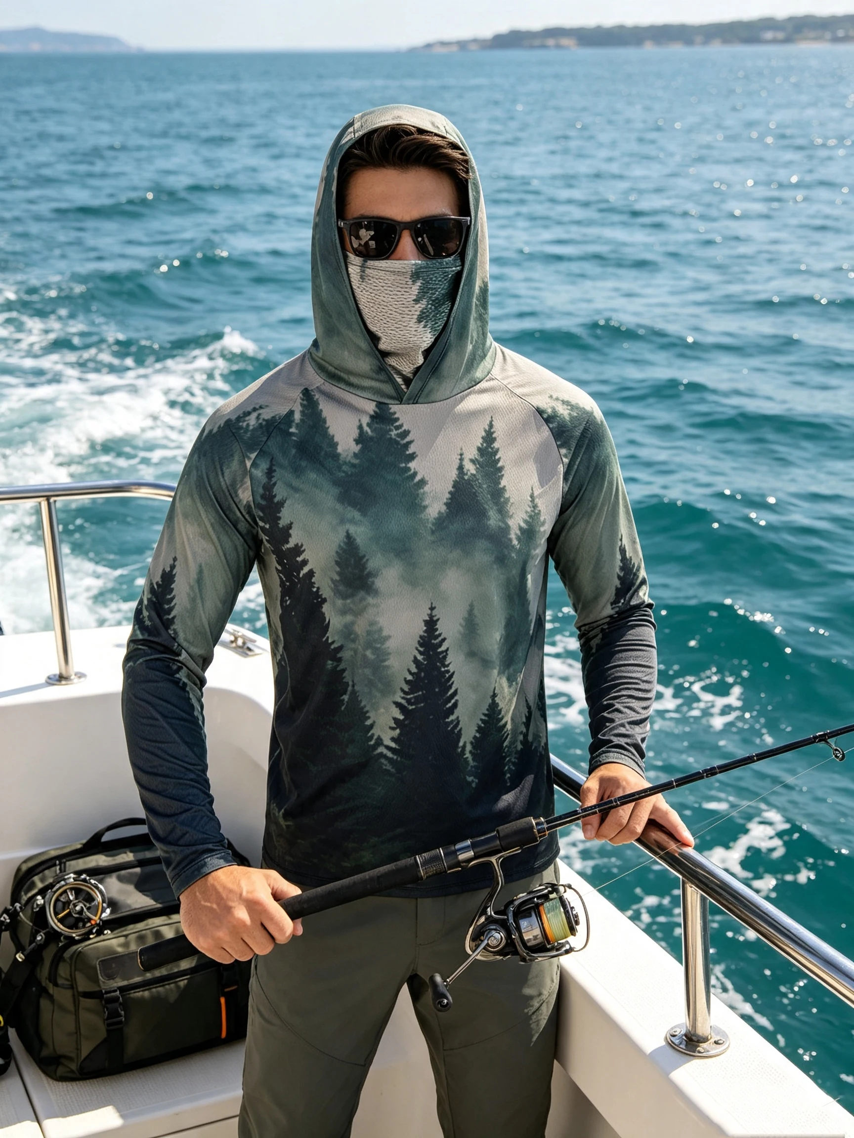 Kaos Hoodie Pancing dengan Mas - Fishing Hoodie ulasan dan harga