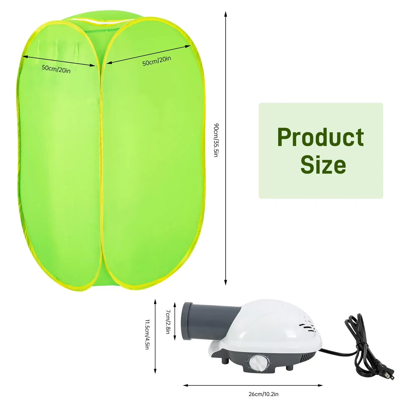 Portable Clothes Dryer Laundry Dryer Machine Electric Folding Fast Clothing Drying Heater 800W With Rack For Dormitory Laundry