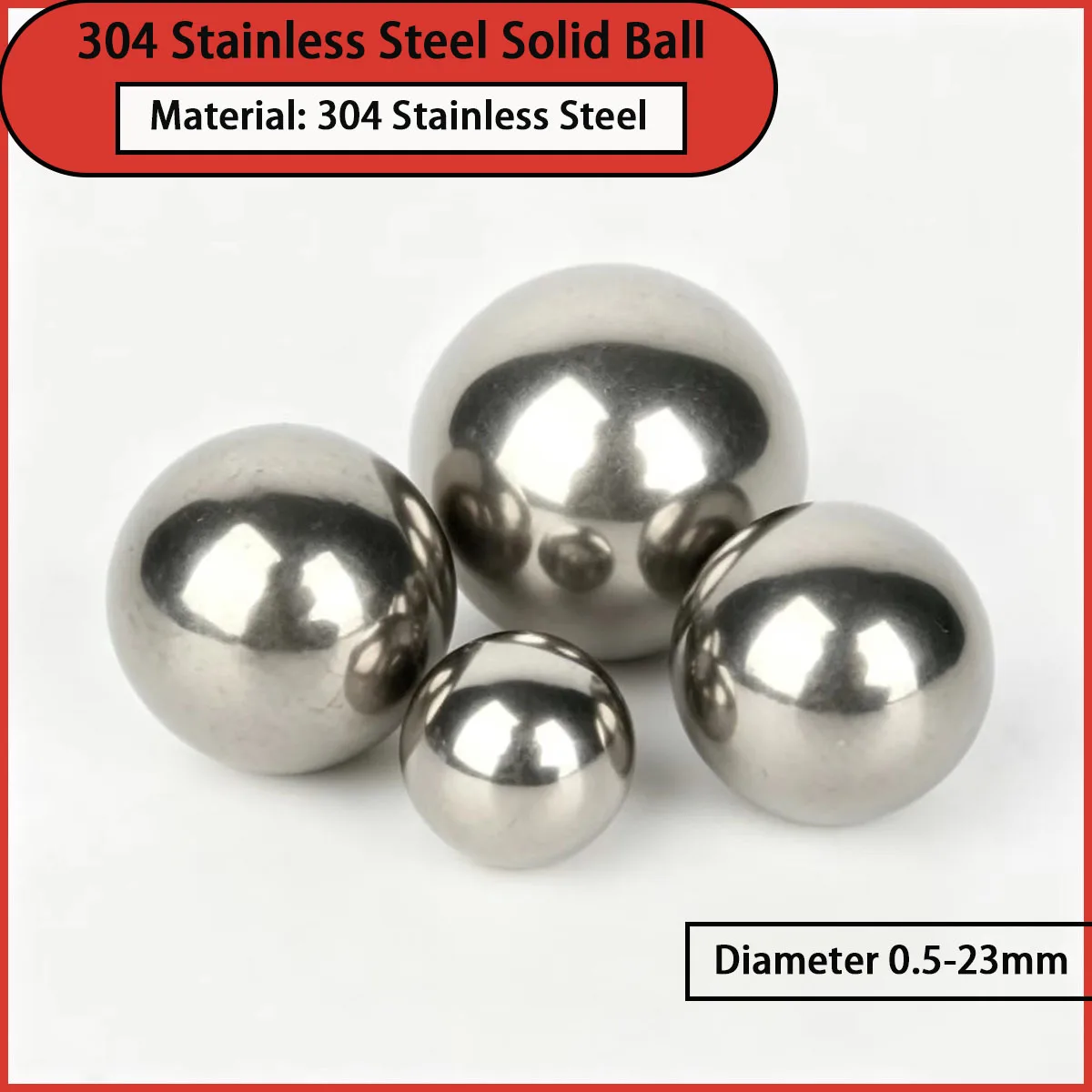 Diameter 0.5-23mm 304 stainless steel solid ball used for valve fittings, ball bearings, etc