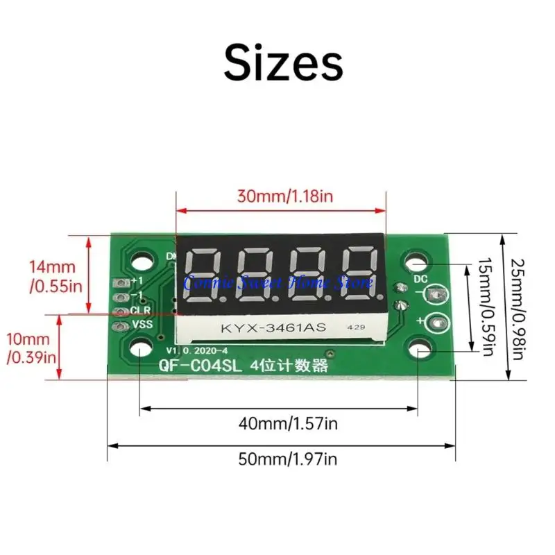 LXAF Practical 4 Digital Counter Controllers With Relays Output And Memory Function for Industrial Equipment 12V 24V