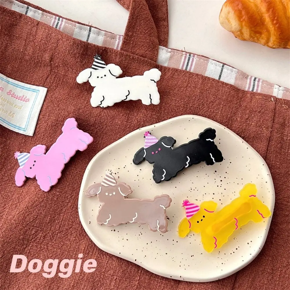 Fashion Cartoon Animal Hair Clip Acrylic Y2k Puppy Hairpin Headwear Headdress Children's Hair Clip Girl