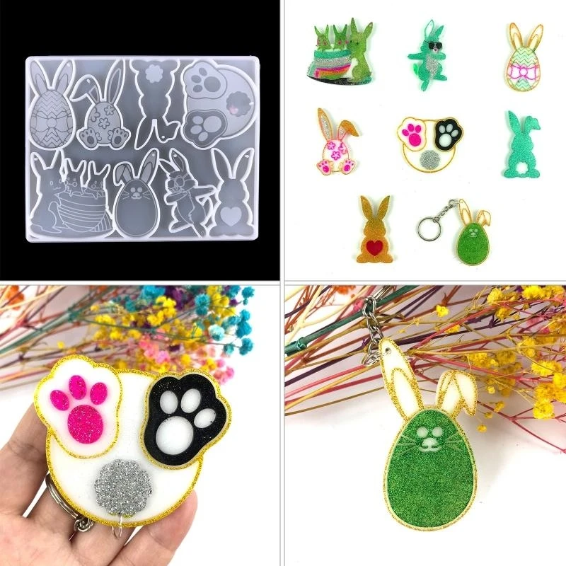

Easter Silicone Molds Easter Egg Mold Bunny Rabbit Easter Chocolate Molds Silicone Mold for Easter Decorating Tool