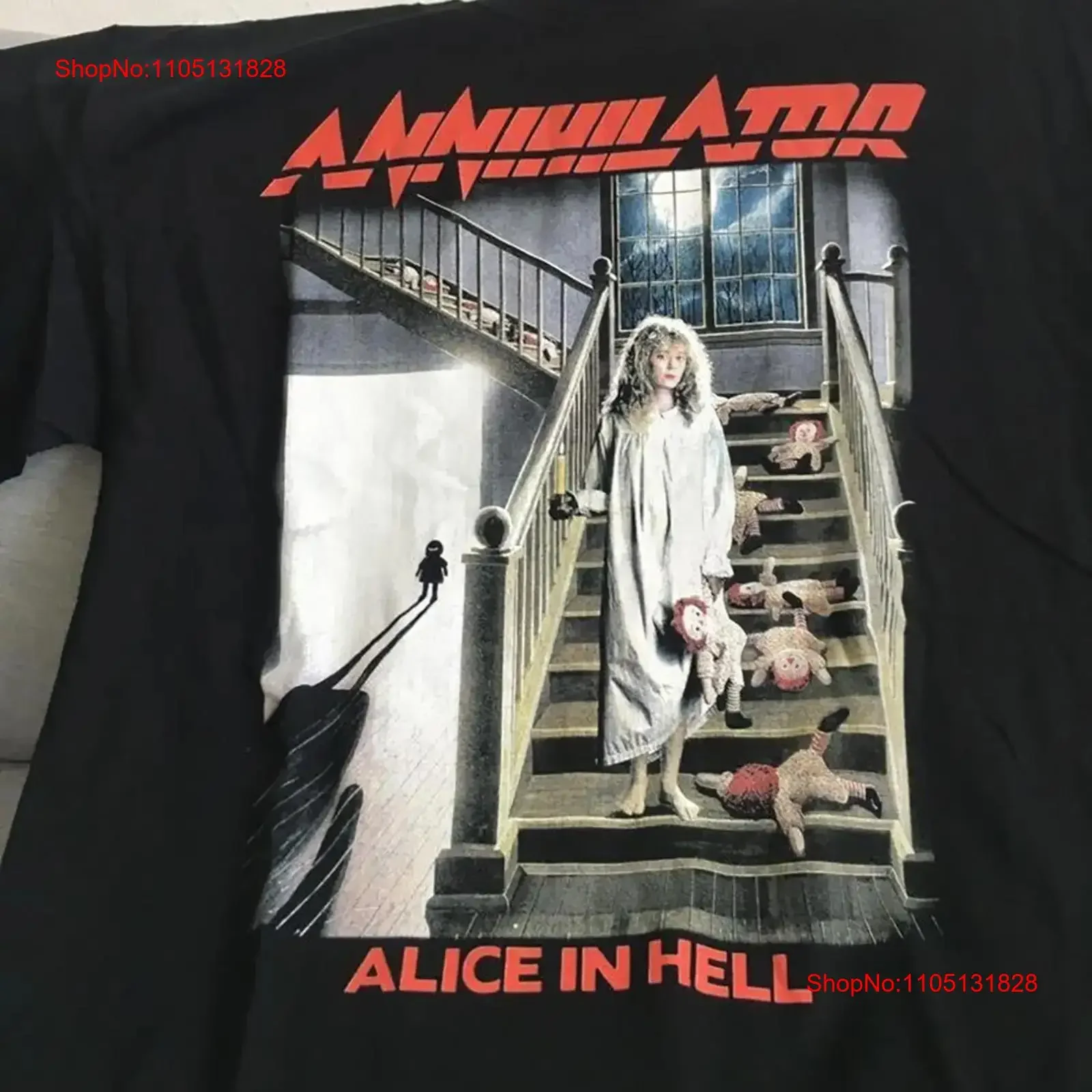 

Футболка ANNIHILATOR ALICE IN HELL Band всех размеров от S до 3XL, винтажный стираный топ для повседневной носки, повседневная дышащая стильная футболка с графикой