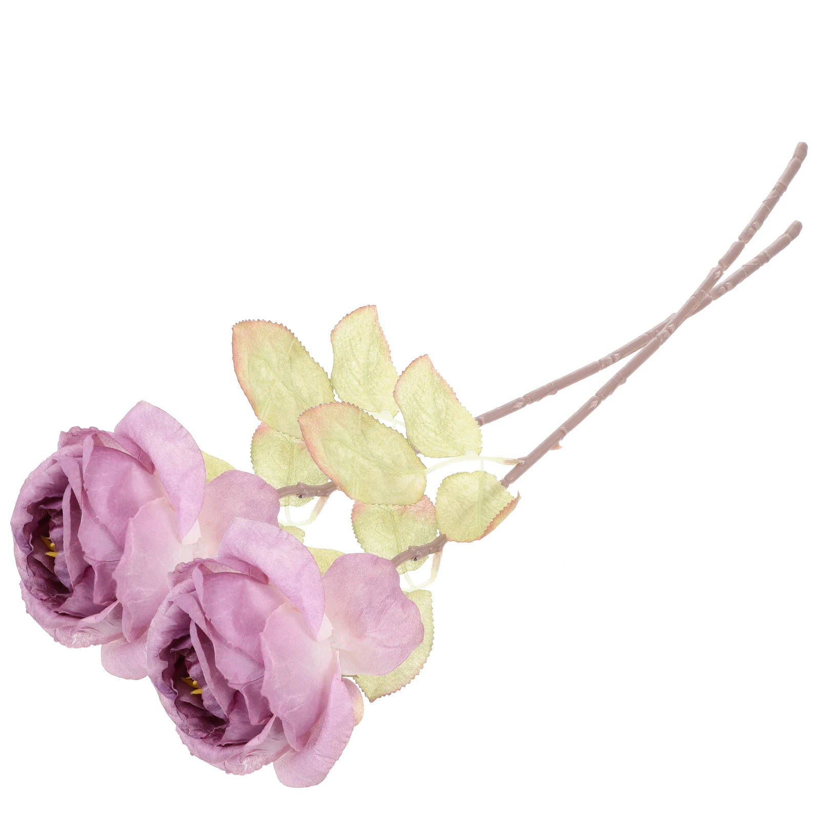 

2Pcs Artificial Rose Simulation Lifelike Rose Ornament Romantic Decor Home Wedding Flower Arrangement Photo Prop