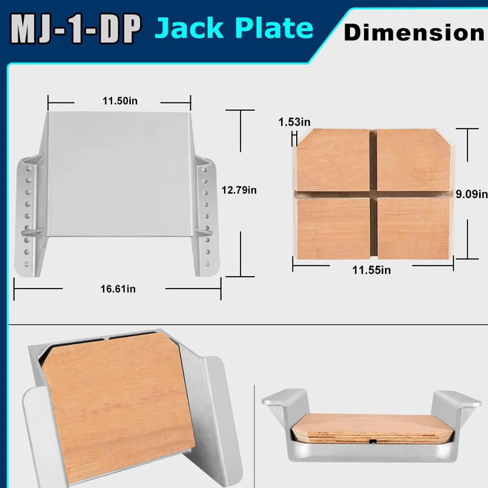 MJ-1-DP Mini Jack Plate with 4