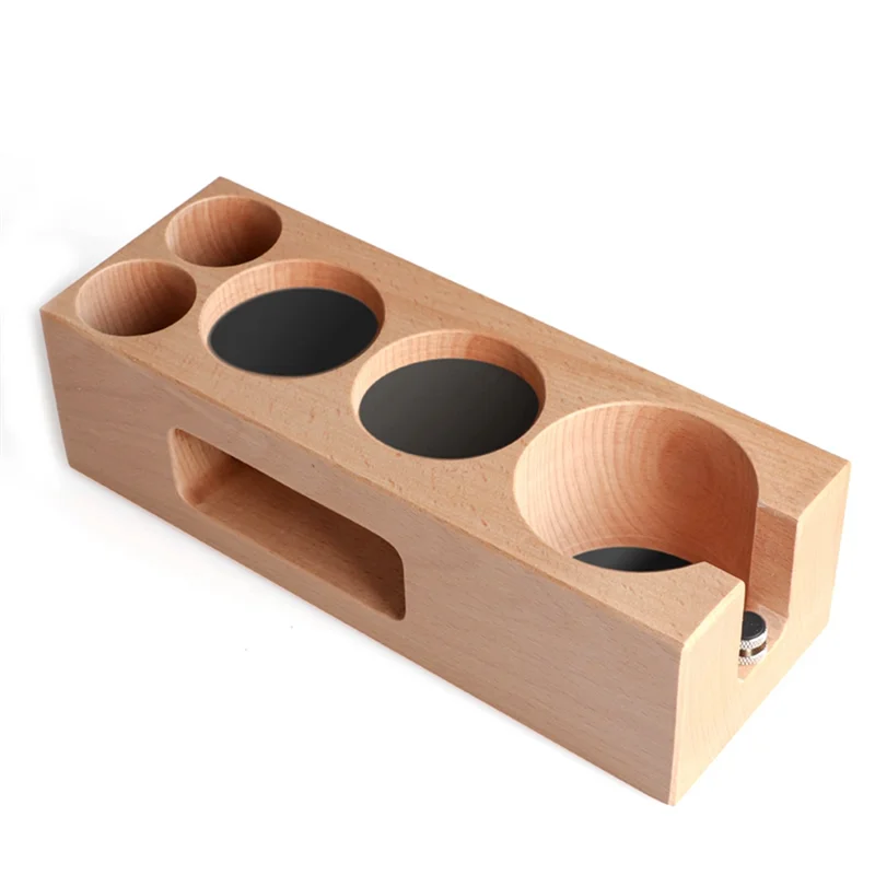 ABPQ-58Mm Coffee Stirrer Holder Wooden Filler Support Base Espresso Stirrer Pad Filter Holder Barista Coffee Accessories