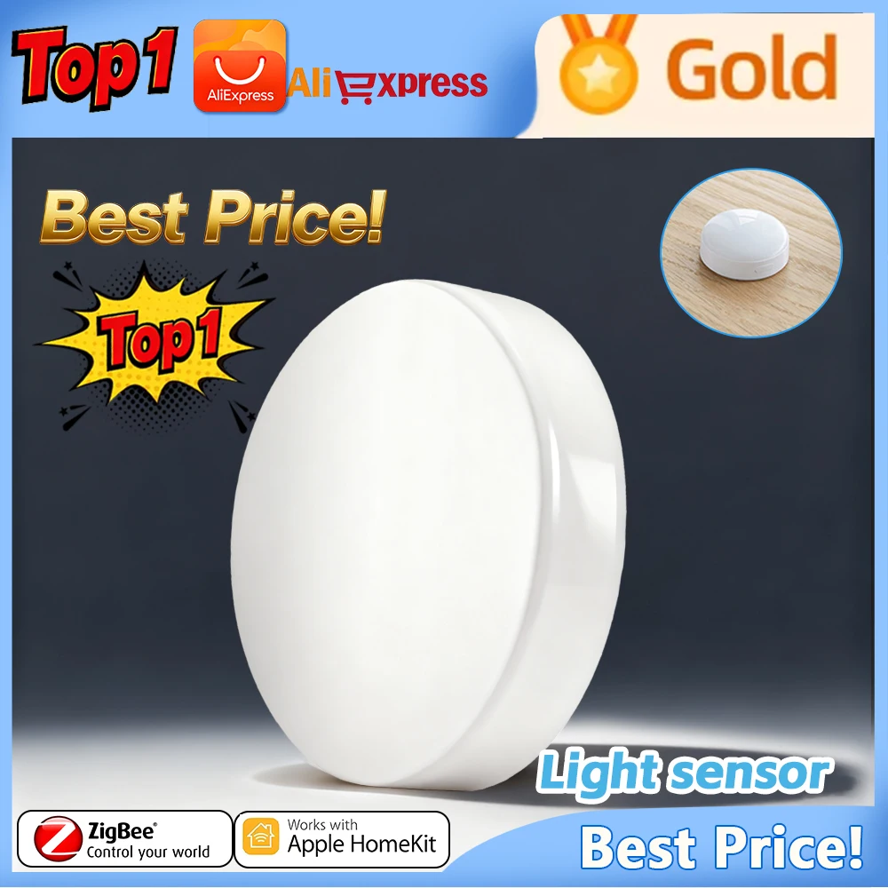 Aqara Zigbee 3.0 Helderheidssensor Lichtsensor T1 Smart home Lichtdetector Magnetische APP Controle werkt met Aqara Home Homekit