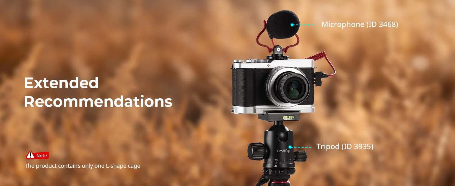 SmallRig L-förmiger Haltegriff für Panasonic LUMIX L10, integrierter Silikongriff mit Arca-Swiss Schnellwechselplatte für Stativ – Detail 6