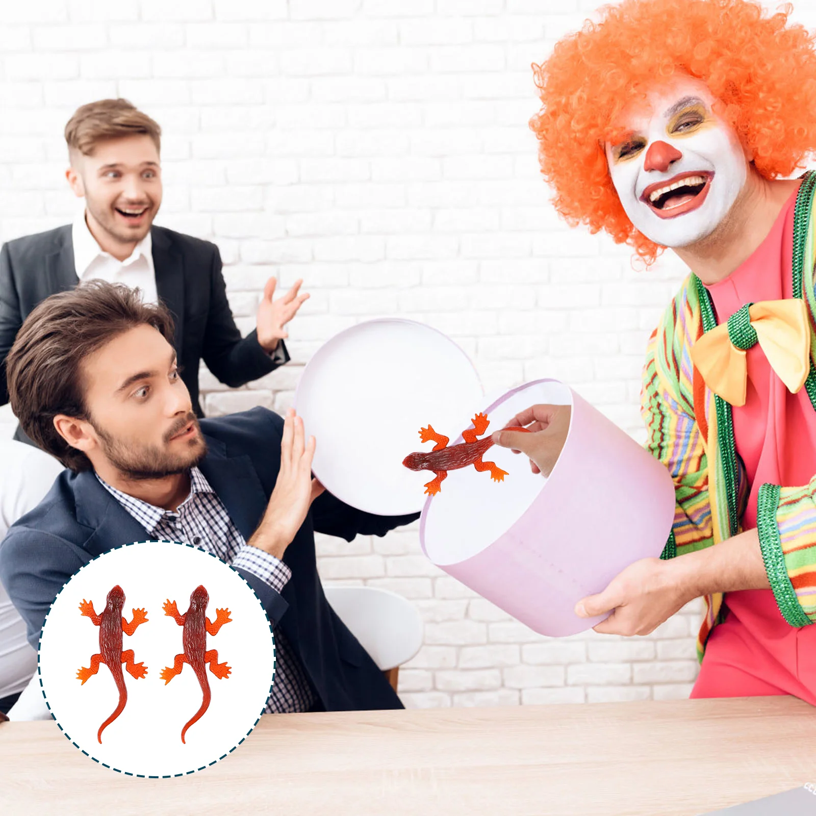 20 Pcs Party Toys Stretchy Sticky Reptiles Snake Lizard Simulation Gecko Plastic Home Decor Props