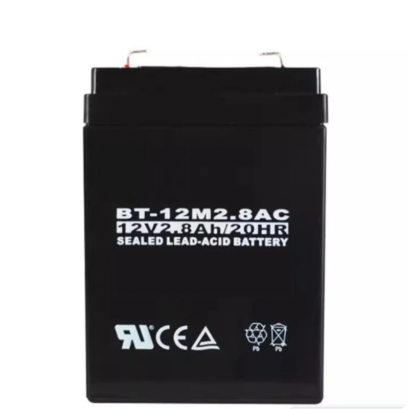 New BT-12M2.8AC 12V 2800mAh Rechargeable Battery for BAOTE 12V2.8AH/20HR Intelligent Trash Can Battery Fire Rod Speaker Battery