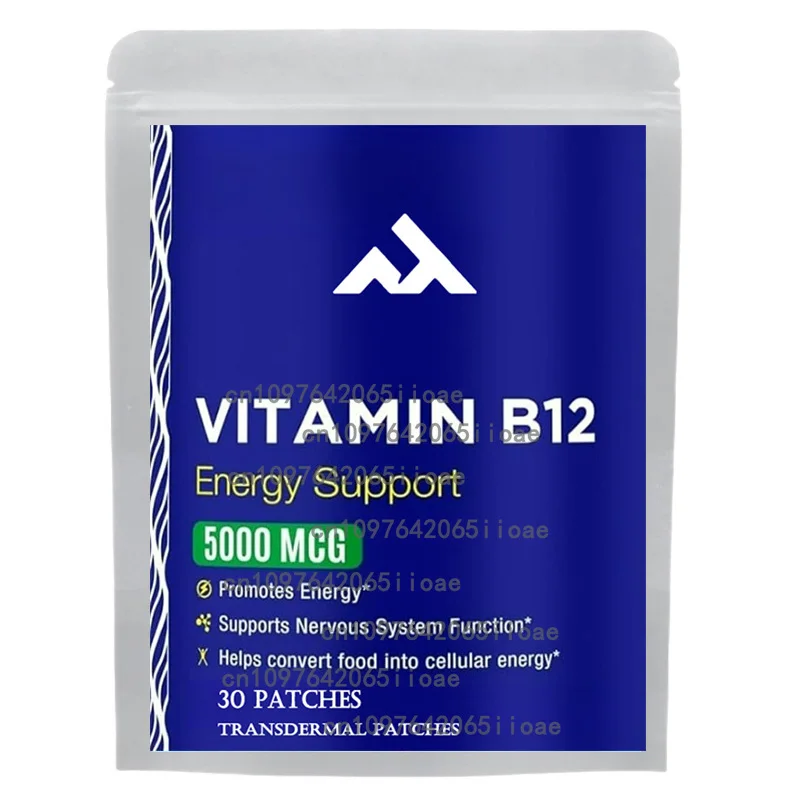 

30 пластырей, транспарительные пластыри с витамином B12 — дополнение для энергии, метаболизма и нервной системы, поддержки здоровья