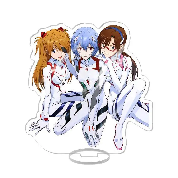 16CM New Anime NEON GENESIS EVANGELION EVA Asuka Ayanami Rei Kawaii Figure Acrylic Standing Plates Model Toys ornaments Gifts