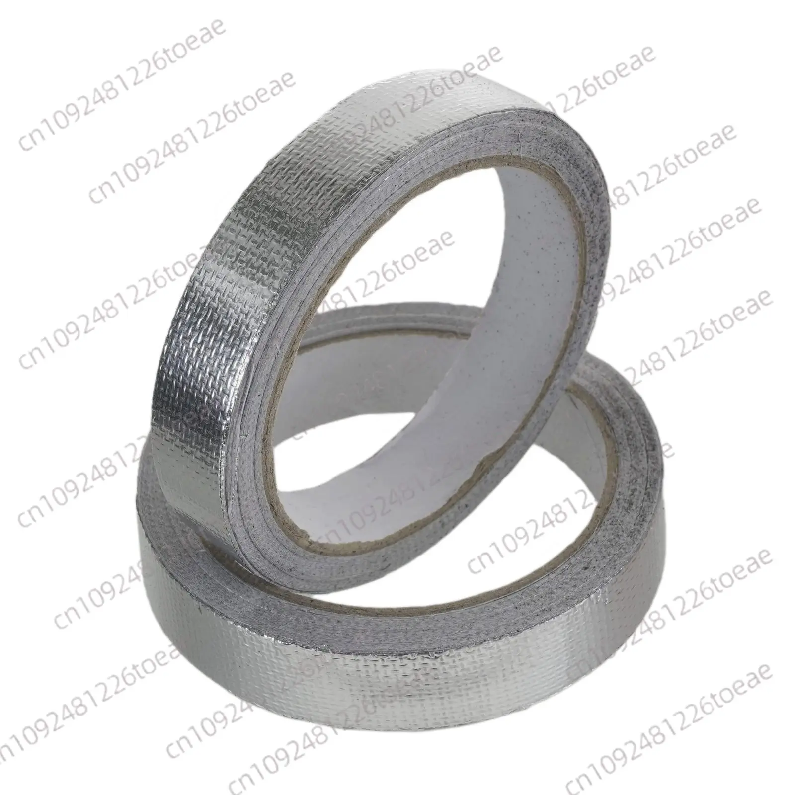2x 2cm Fiberglass Cloth Aluminum Foil Tape High Temp Insulation Flame Retardant