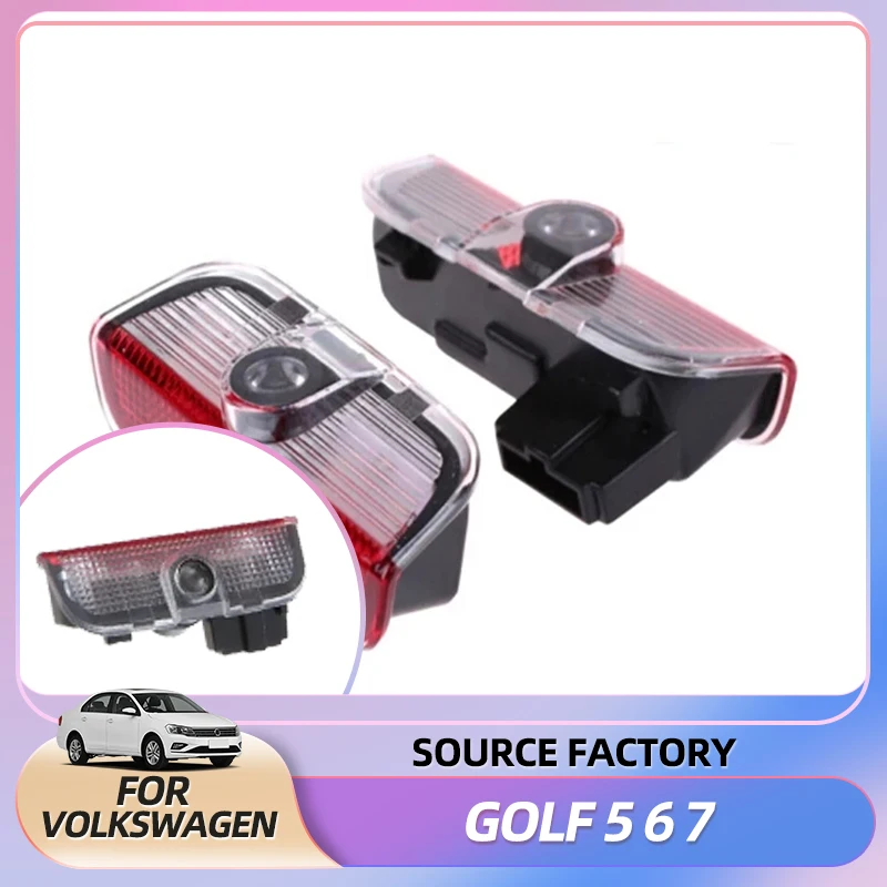 

Подстаканники Горячие антенны 2 светодиодных проектора, лампа для шоу, инструмент, аксессуар для VW серии, украшение для двери автомобиля, светильник для гольфа 5 6 7 Arteon Toua