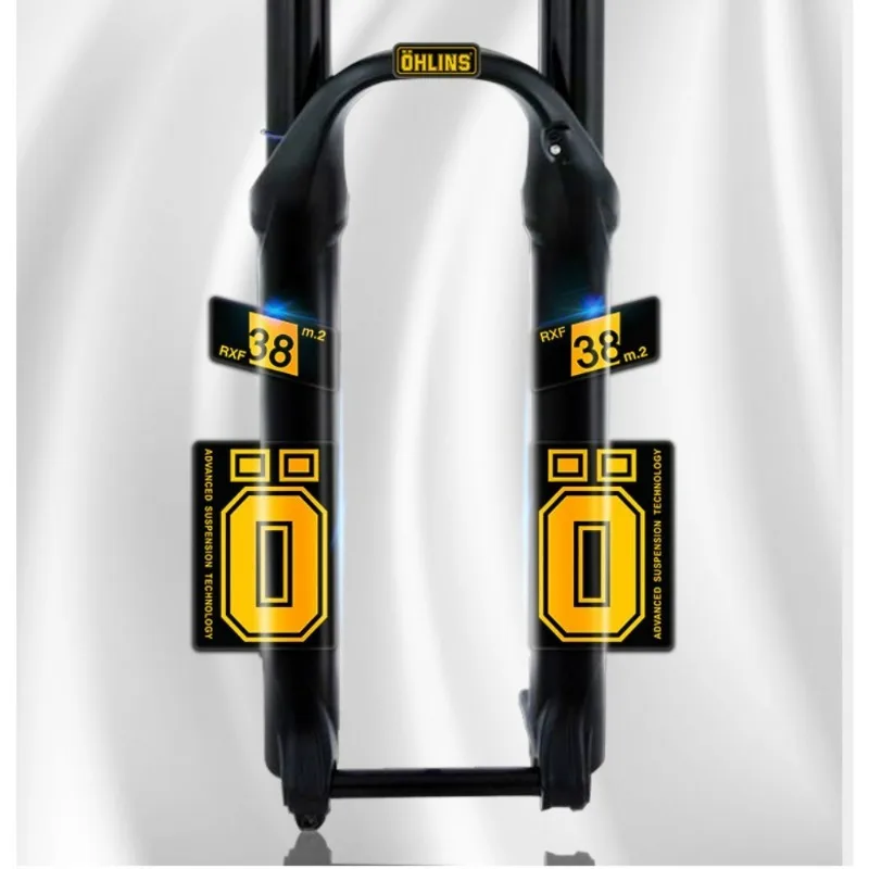 1SET  Custom RXF 38 m.2 & OHLINS Car Motorcycle Stickers, Colorful Decals for Car Bike Suspension Customization