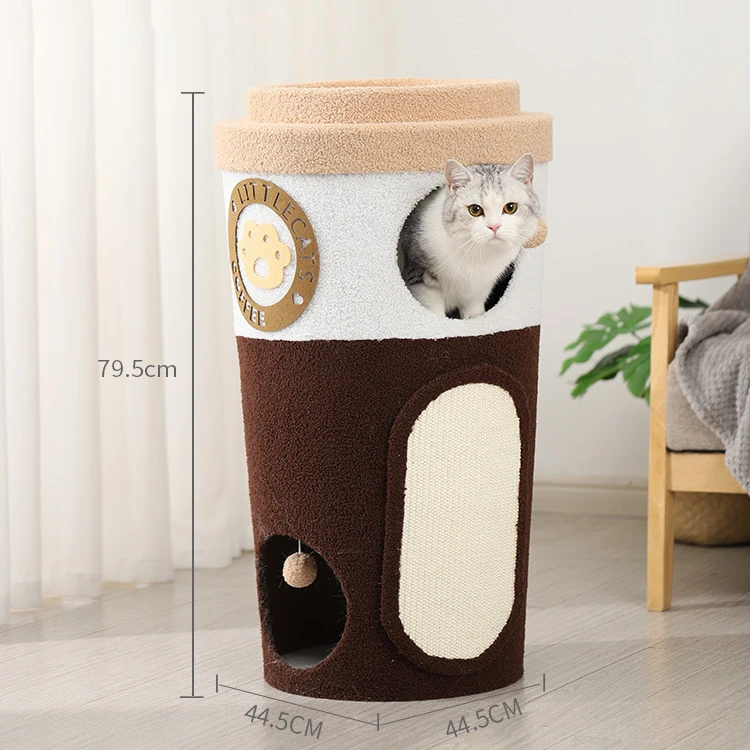 

New Cat Climbing Frame Cat Nest-sisal Bucket Multi-storey Winter Warm Cat House