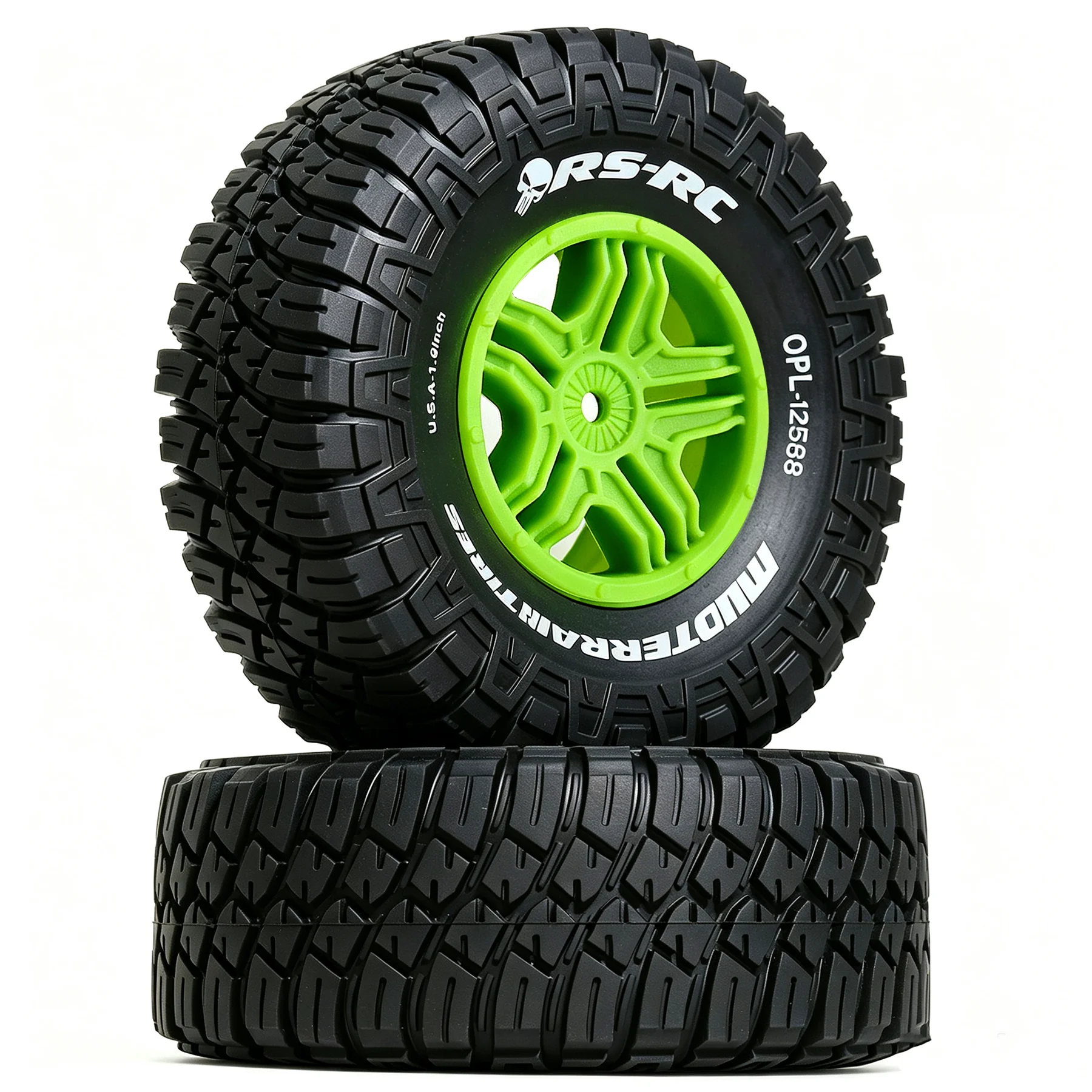 RED SPIDER 4Pcs 1/10 12mm Hex Short Course SC Trucks Wheels and Tires pour camion tout-terrain RC à l'échelle 1:10 Traxxas Slash 2WD