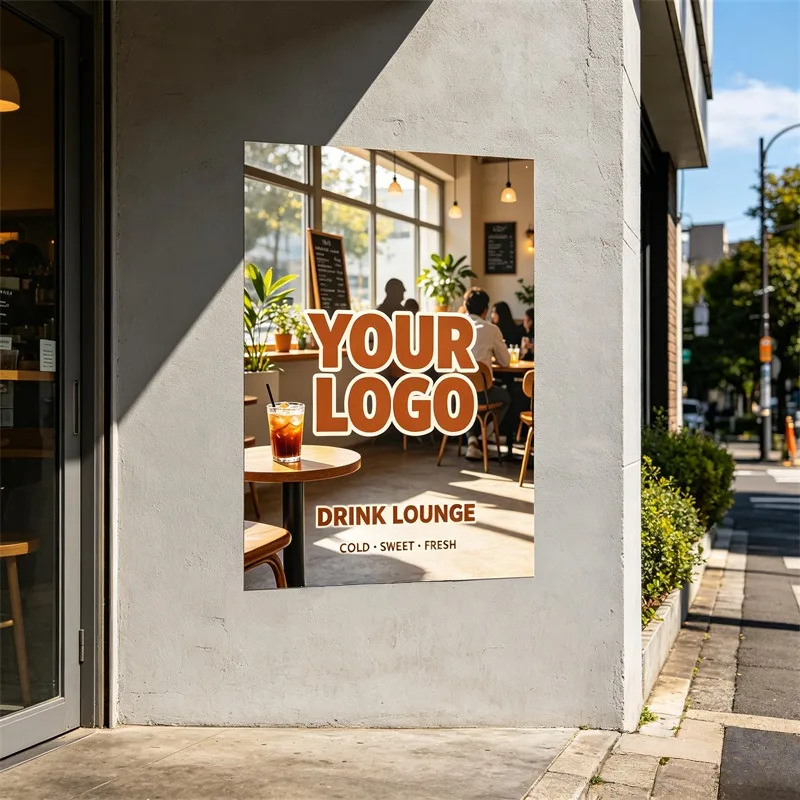 Any Size 100 cm Custom Stickers Suitable For Supermarket Bookstore Coffee Shop Massage Parlor Commercial Advertising Promotion