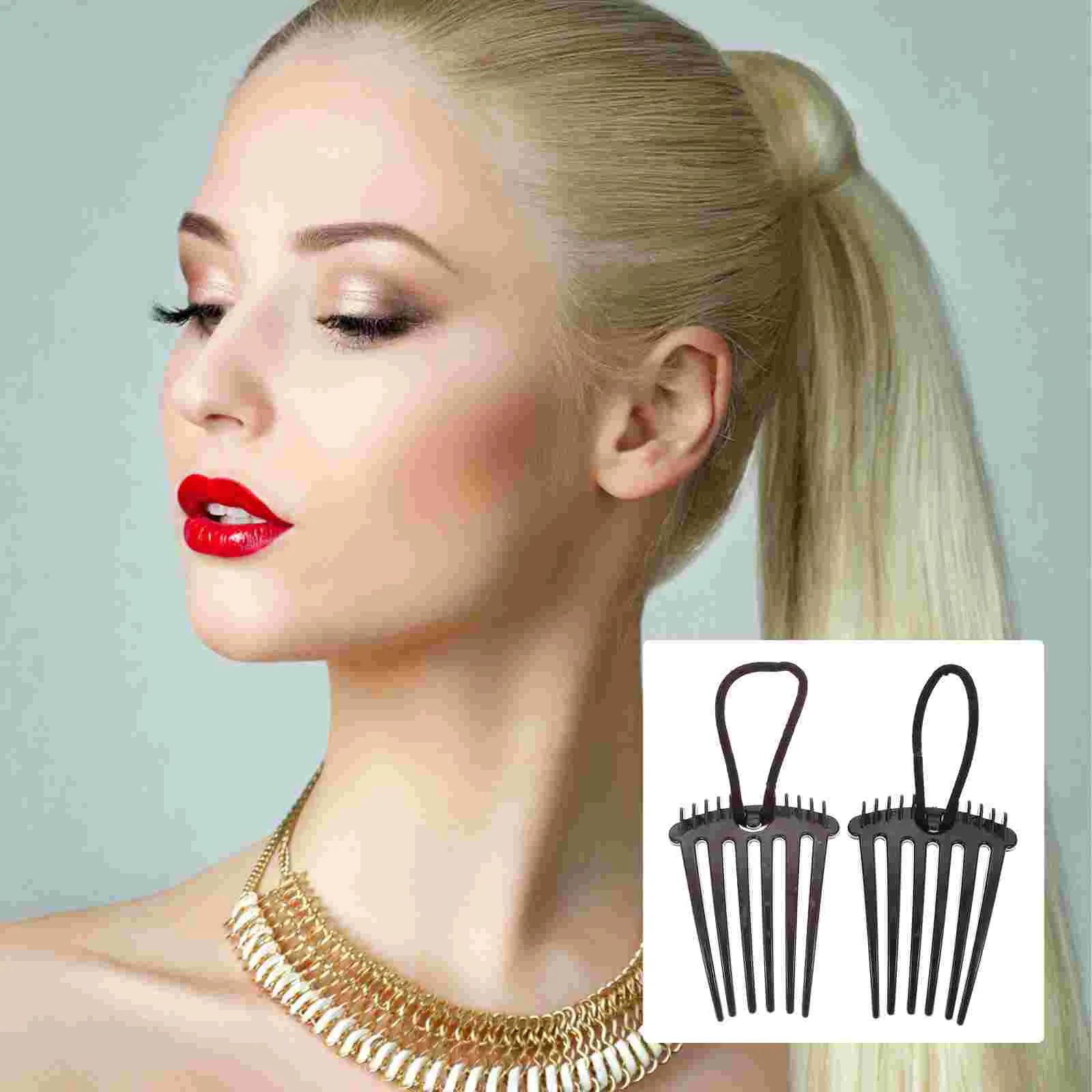 

4 Pcs Comb Ponytail Holder Side Hairpin Pins Women Insert Fountain Headpiece Beaded