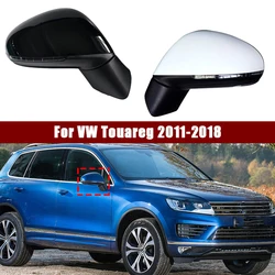 For VW Touareg 2011-2018 Car Rearview Mirror Assembly Auto Fold Memory Anti Glare Turn Signal Heating Glass Housing Mirror Assy