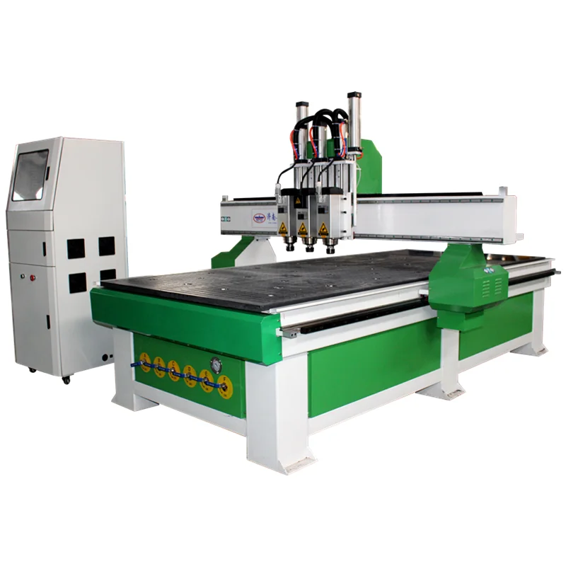 Cnc Wood Router With Three Spindle 1325 Multi Heads Wood Cnc Router With Discount Price