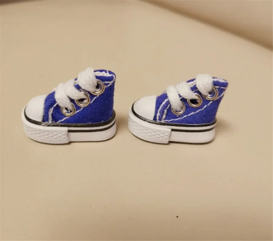 New Flat Canvas Casual Sports Doll Shoes 2.5cm Foot Size for 1/6 BB FR Dolls - Fashionable Doll Accessories