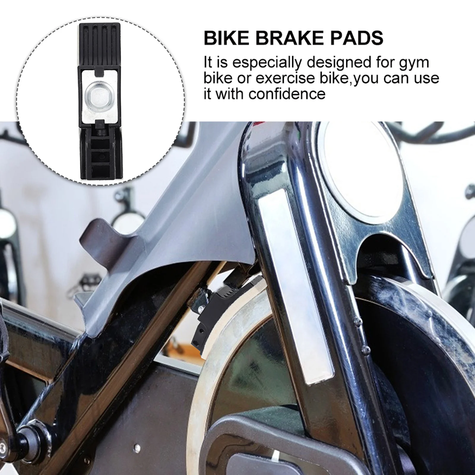 

2Pcs Gym Bike Brake Pads Enhanced Safety Non-Slip Design Reduces Noise Compatible with Most Fitness Bike Brake Blocks