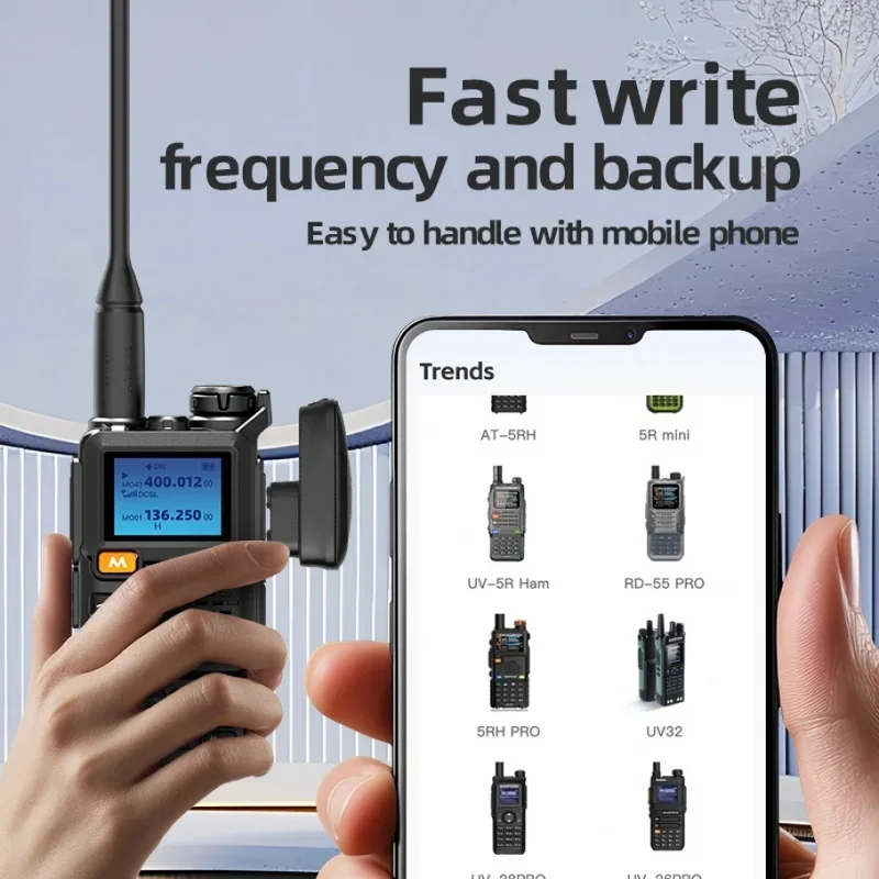 Wireless Bluetooth Walkie Talkie Programmer Adapter for Baofeng UV-5R UV-82 BF-888S UV-5RH Two Way Radio K-Plug App Frequency