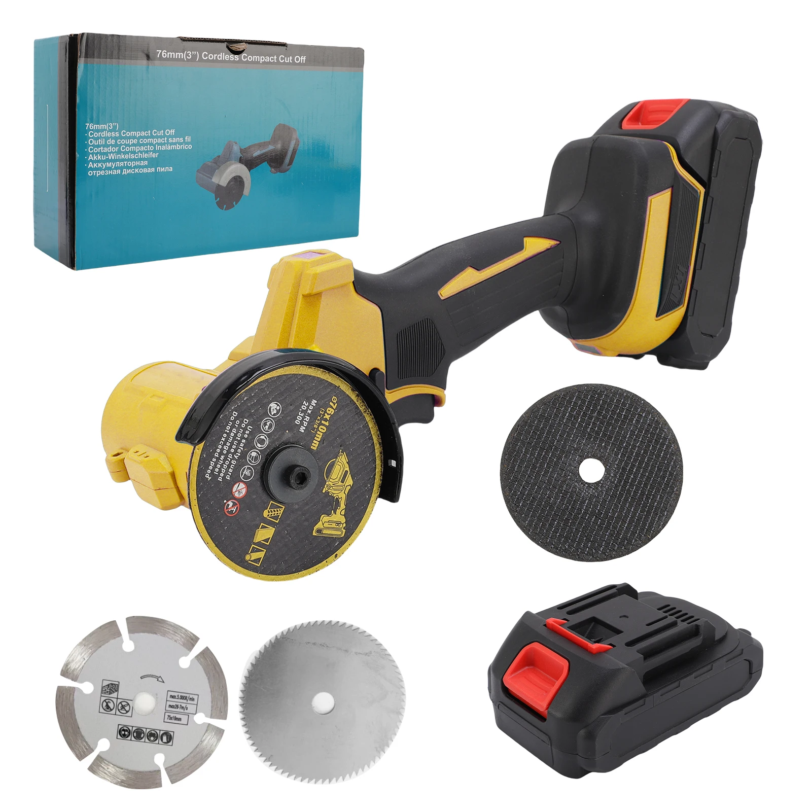 طاحونة زاوية صغيرة 21 فولت لاسلكية 18000 دورة في الدقيقة أداة تجليخ كهربائية مع 2 قطعة بطارية قابلة للشحن متعددة الوظائف مقاومة للغبار #1