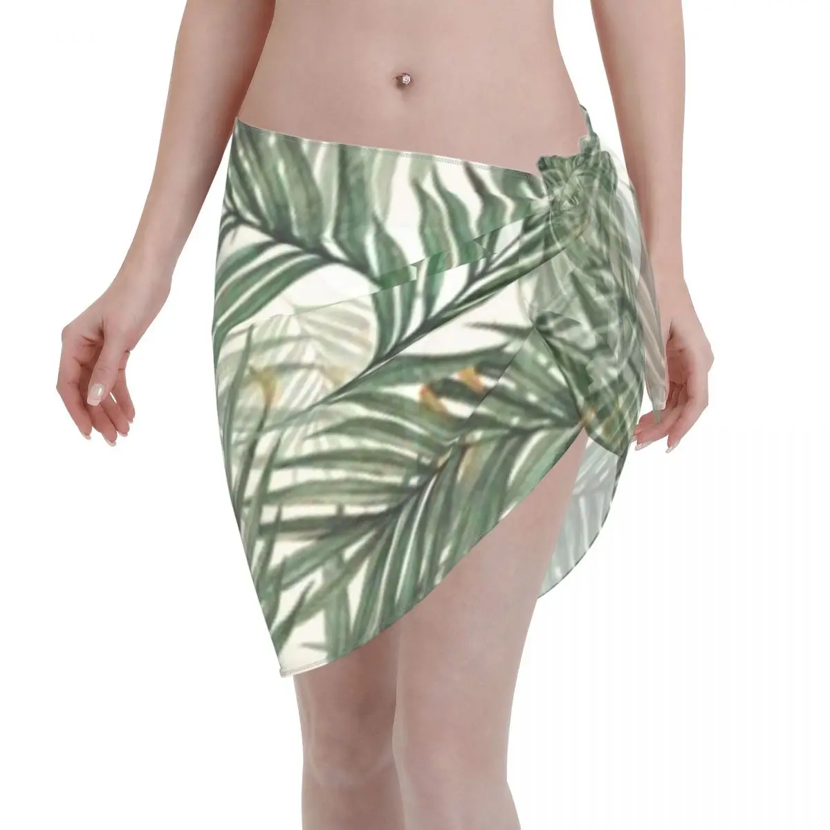 Promotion Palm Leaves Women's Beach Wrap SkirtKids Beach Outing Beach Sundress Wrap