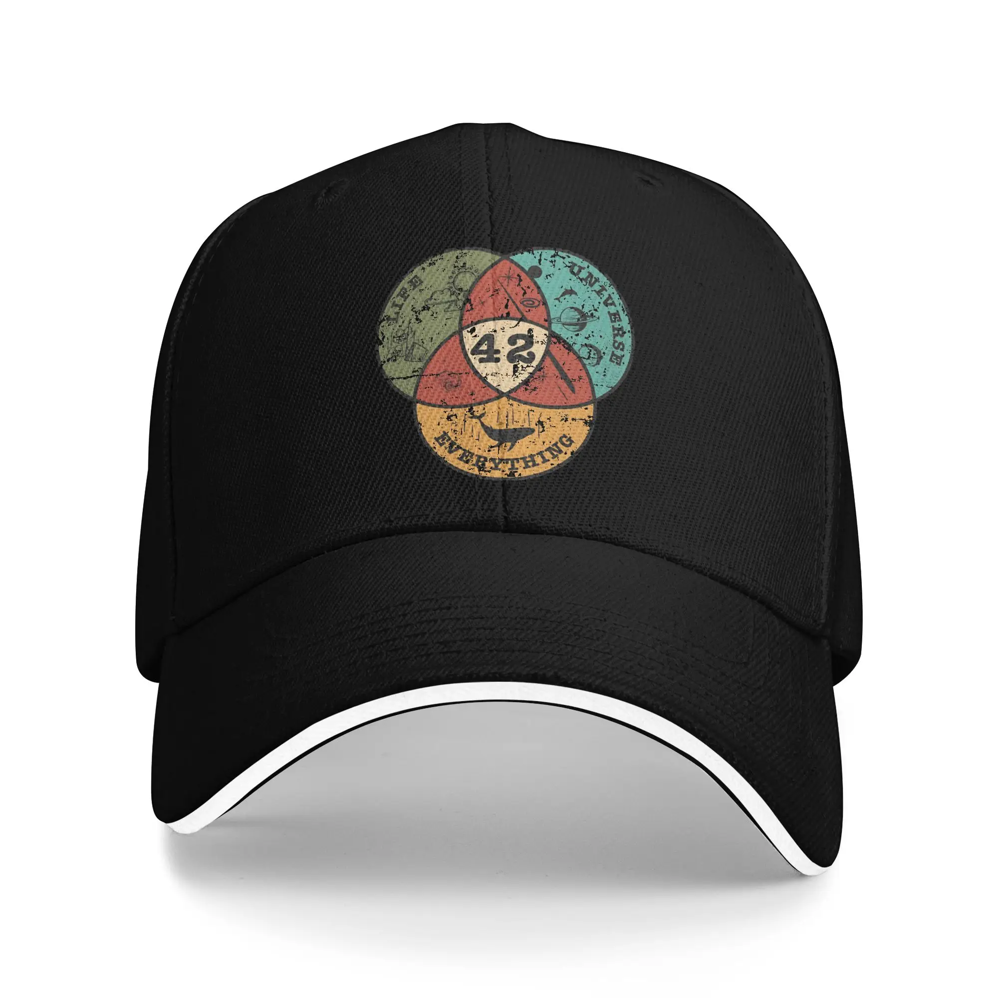 Venn Diagram Life the Universe and Everything Baseball Cap Casual  Sandwich Cap Unisex Style Polyester Dad Hat Workouts