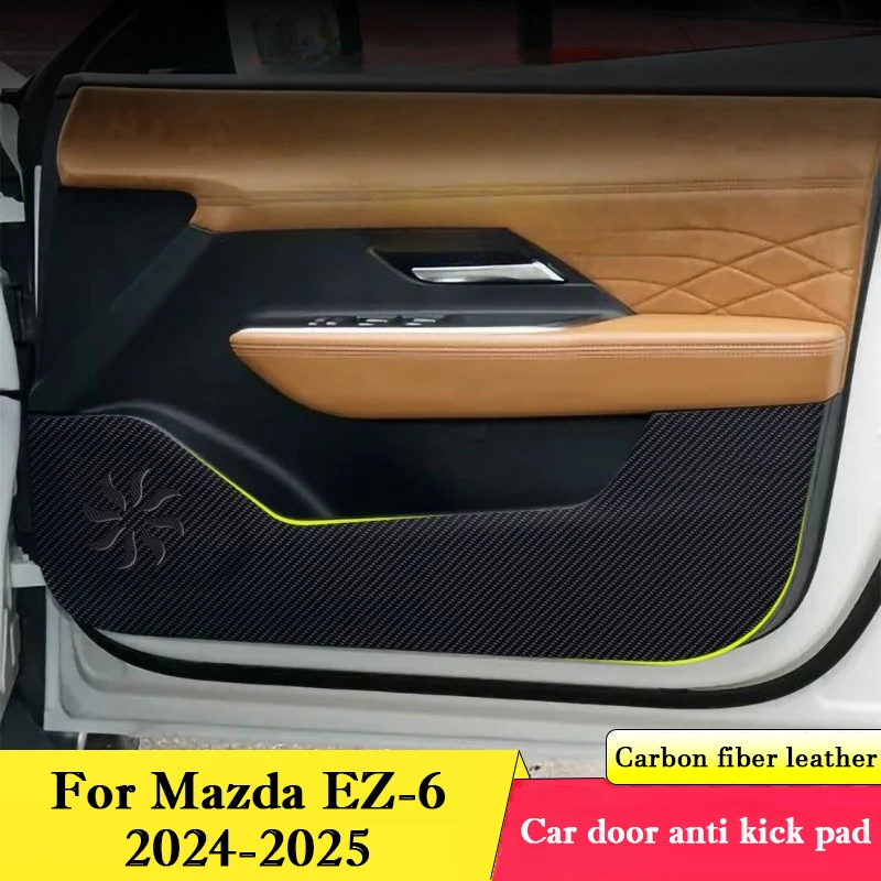 For Mazda EZ-6 2024 2025 Car Door Anti Kick Pad Glove Box Protection Sticker Mats Scratch Resistant Film Interior Accessories